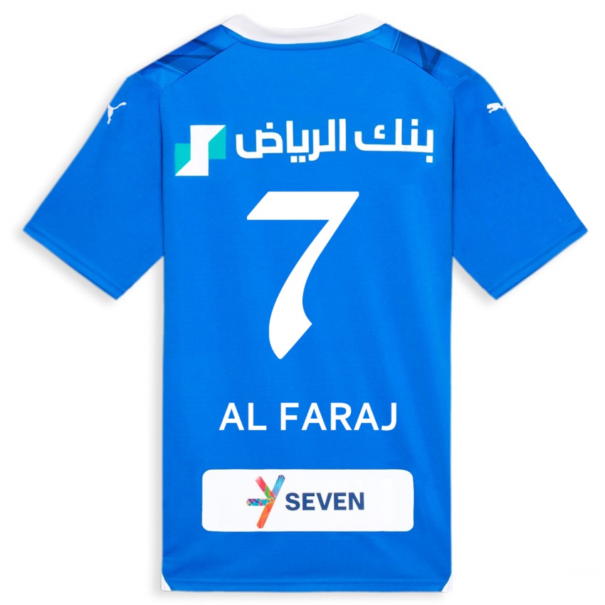 Herren Salman Al-Faraj #7 Blau Heimtrikot Trikot 2023/24 T-Shirt Belgien