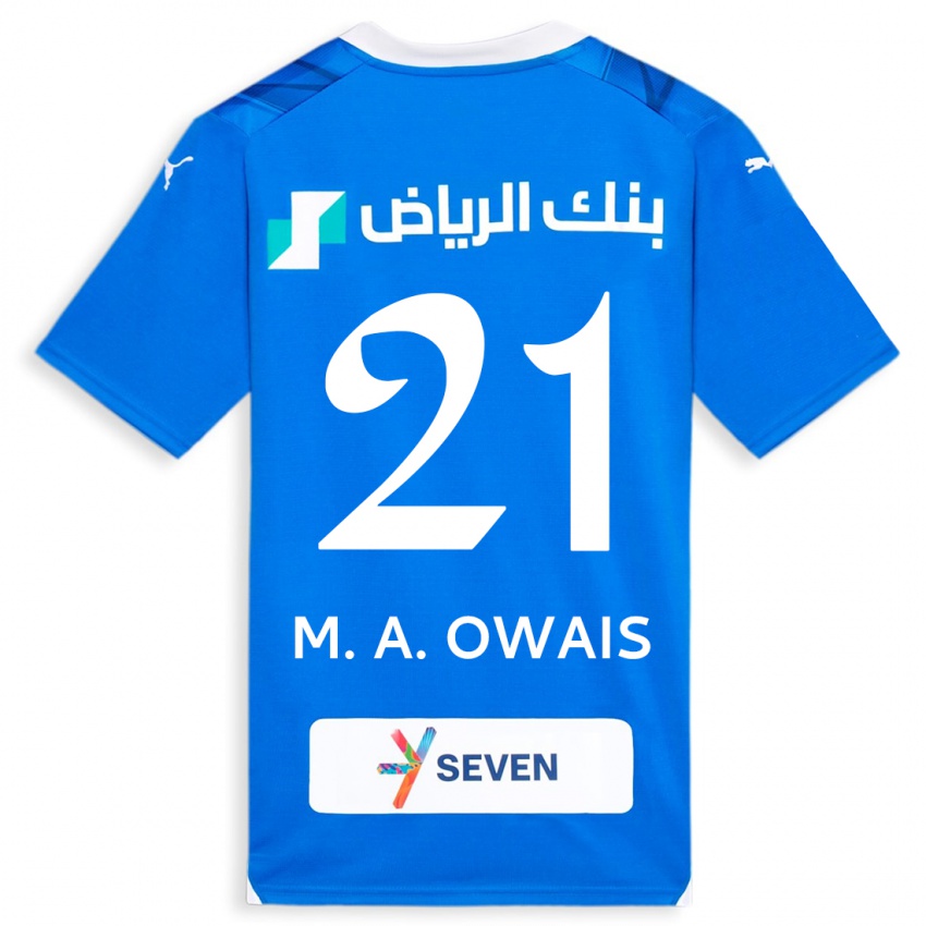 Herren Mohammed Al-Owais #21 Blau Heimtrikot Trikot 2023/24 T-Shirt Belgien