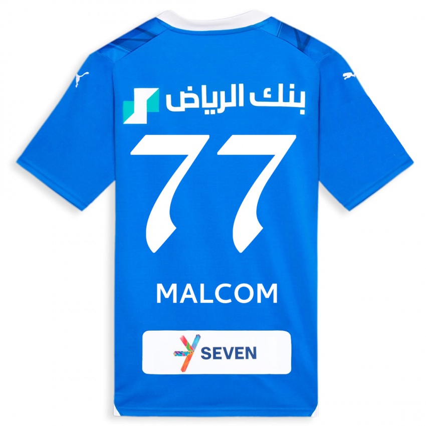 Herren Malcom #77 Blau Heimtrikot Trikot 2023/24 T-Shirt Belgien
