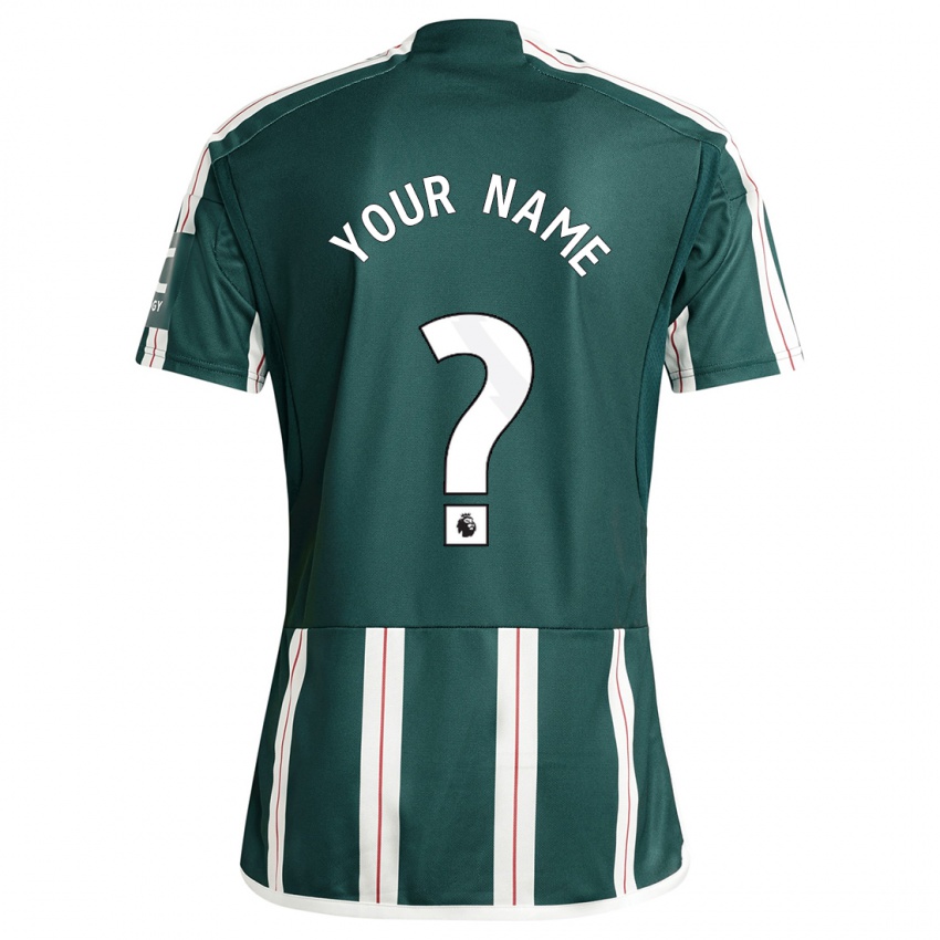 Homme Maillot Votre Nom #0 Vert Foncé Tenues Extérieur 2023/24 T-Shirt Belgique