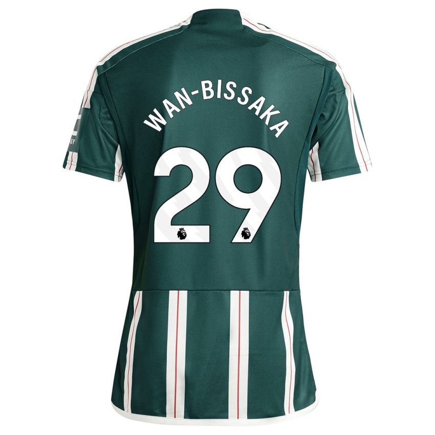 Herren Aaron Wan-Bissaka #29 Dunkelgrün Auswärtstrikot Trikot 2023/24 T-Shirt Belgien