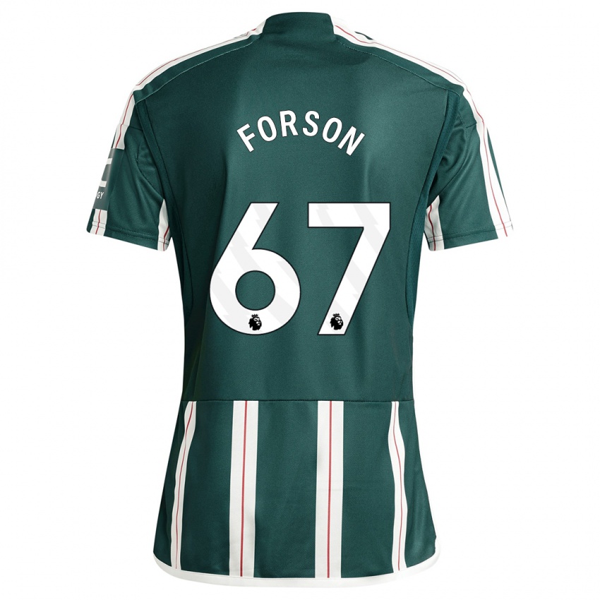 Herren Omari Forson #67 Dunkelgrün Auswärtstrikot Trikot 2023/24 T-Shirt Belgien