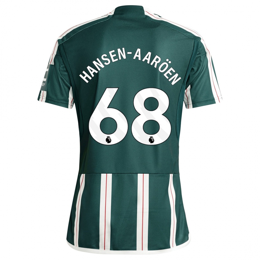 Herren Isak Hansen-Aaröen #68 Dunkelgrün Auswärtstrikot Trikot 2023/24 T-Shirt Belgien
