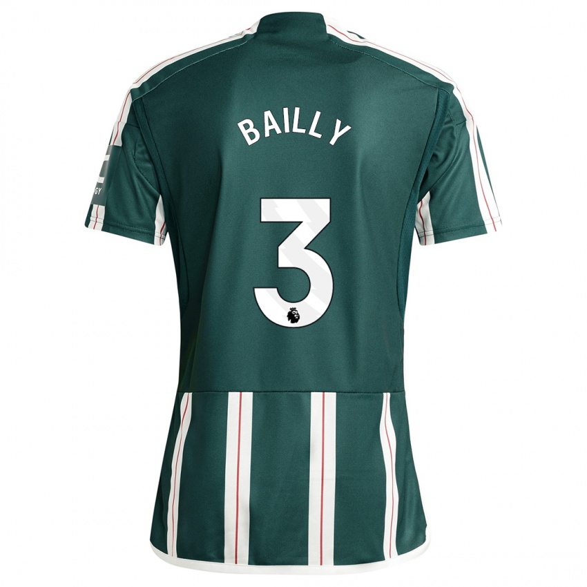 Heren Eric Bailly #3 Donkergroen Uitshirt Uittenue 2023/24 T-Shirt België