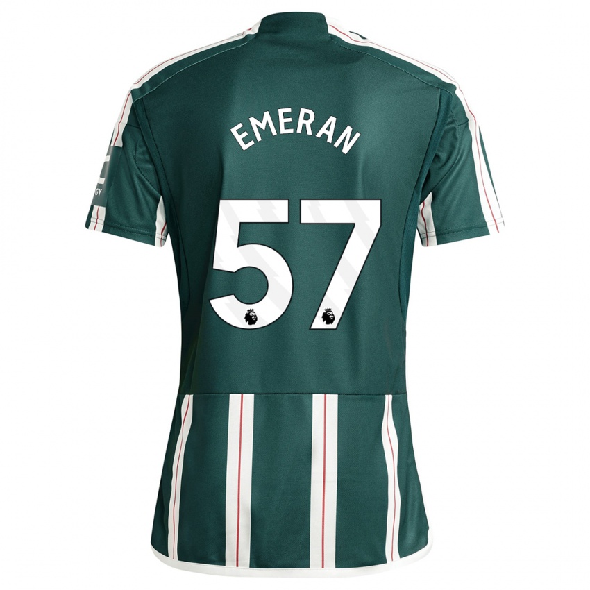 Herren Noam Emeran #57 Dunkelgrün Auswärtstrikot Trikot 2023/24 T-Shirt Belgien