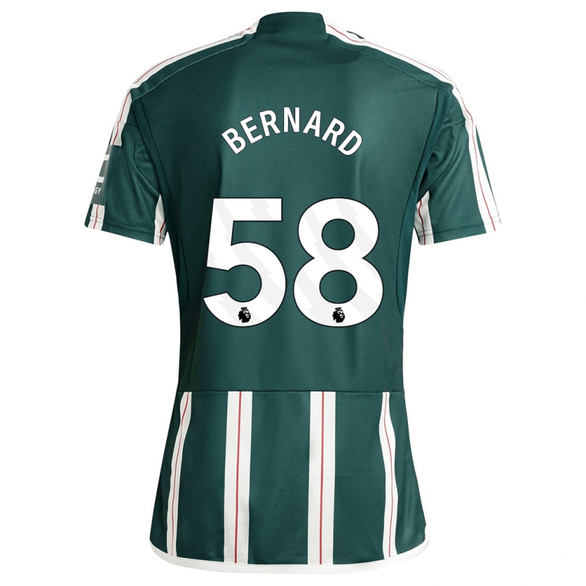 Herren Bernard #58 Dunkelgrün Auswärtstrikot Trikot 2023/24 T-Shirt Belgien