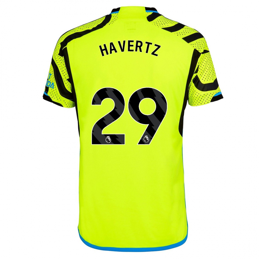 Herren Kai Havertz #29 Gelb Auswärtstrikot Trikot 2023/24 T-Shirt Belgien