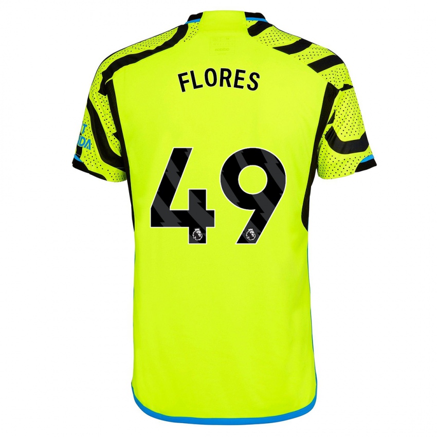 Herren Marcelo Flores #49 Gelb Auswärtstrikot Trikot 2023/24 T-Shirt Belgien