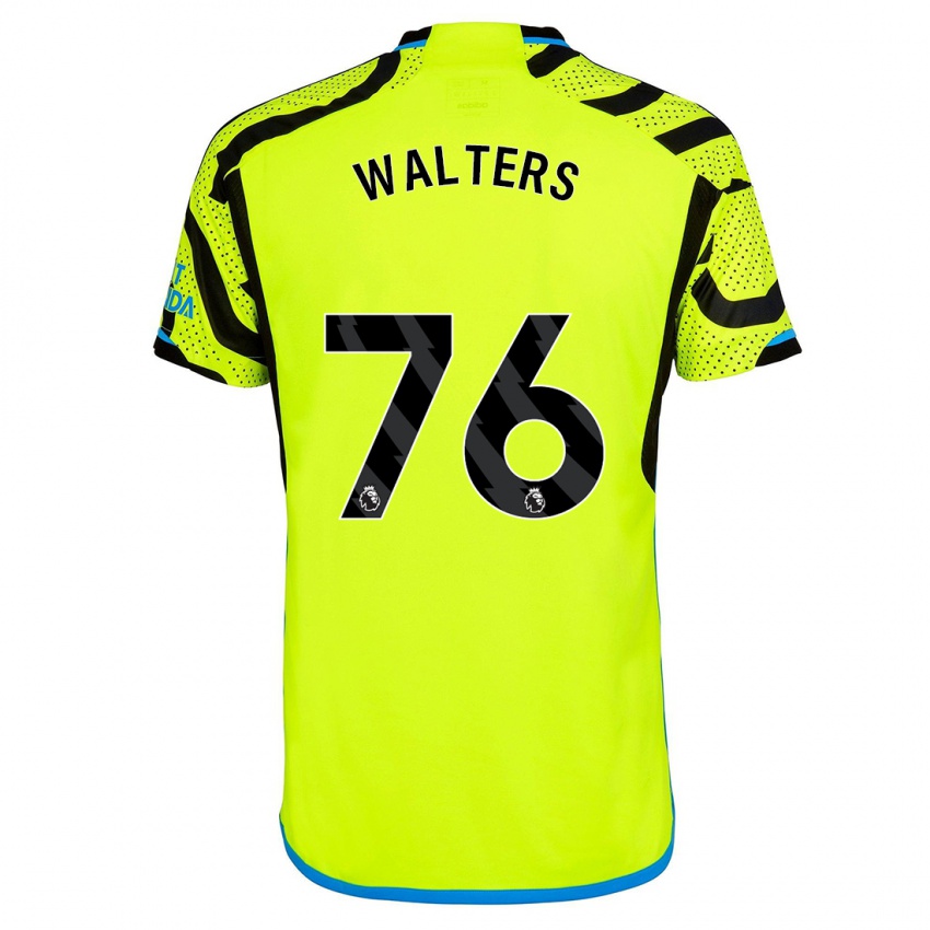Herren Reuell Walters #76 Gelb Auswärtstrikot Trikot 2023/24 T-Shirt Belgien