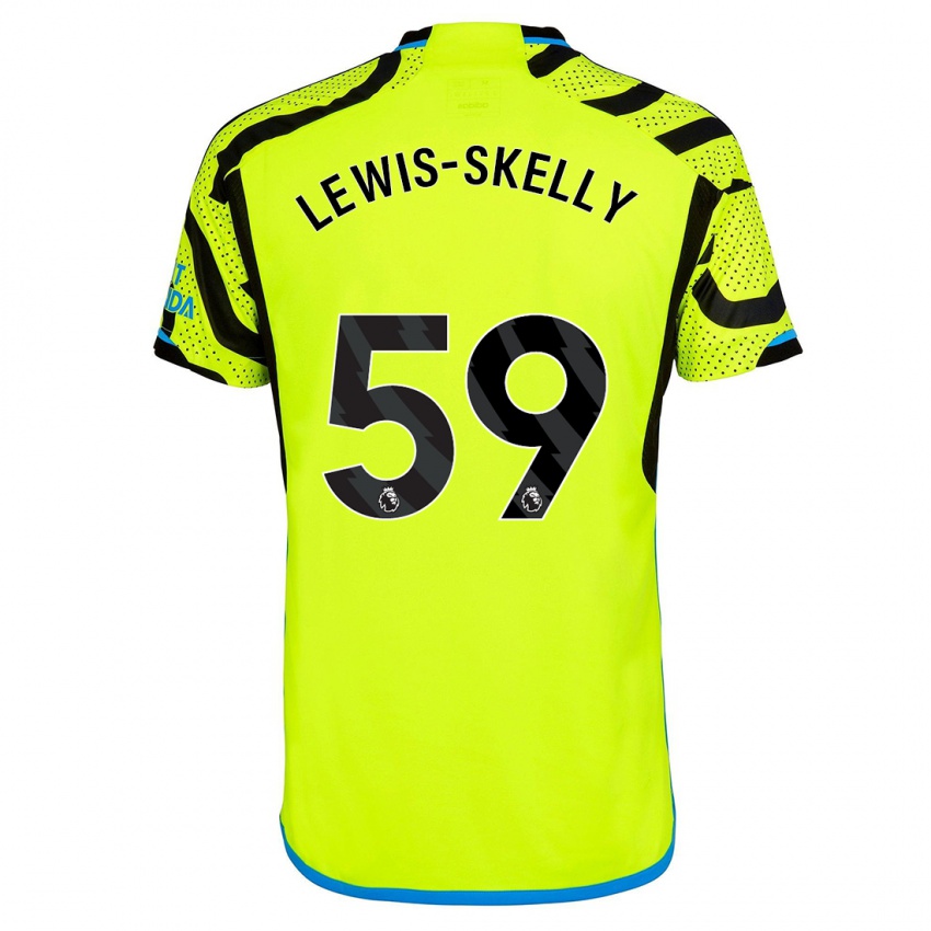 Heren Myles Lewis-Skelly #59 Geel Uitshirt Uittenue 2023/24 T-Shirt België