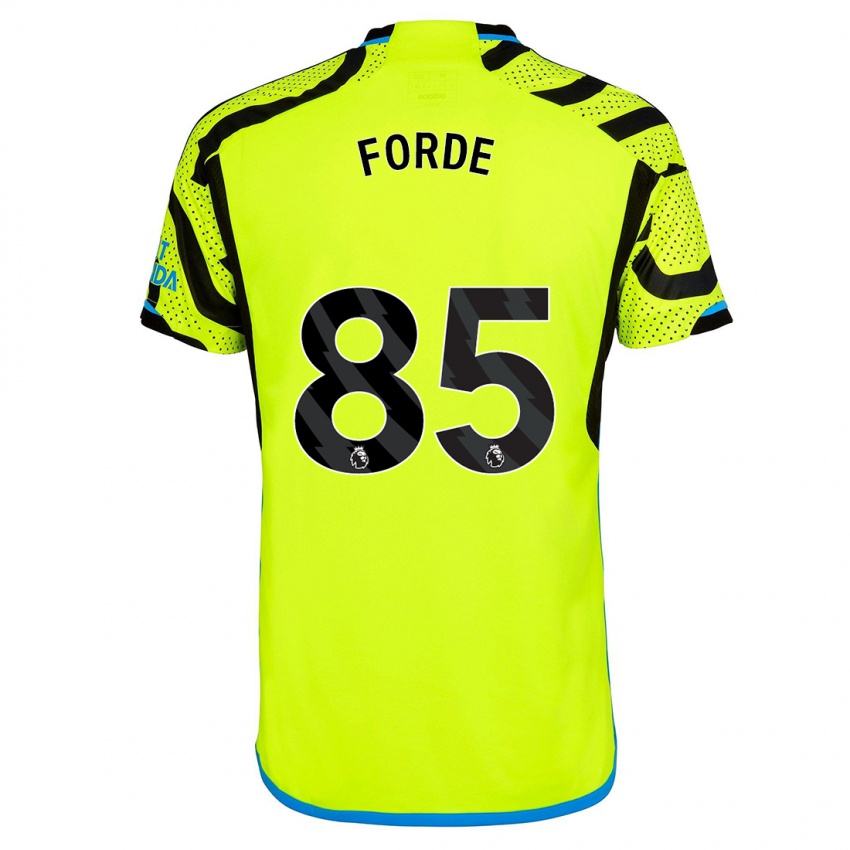 Herren Romari Forde #85 Gelb Auswärtstrikot Trikot 2023/24 T-Shirt Belgien