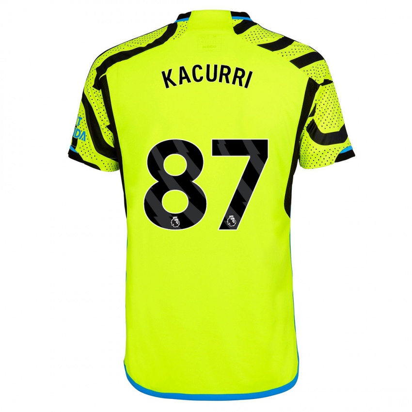Heren Maldini Kacurri #87 Geel Uitshirt Uittenue 2023/24 T-Shirt België