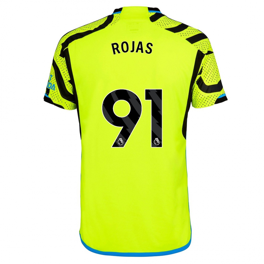 Herren Alexei Rojas #91 Gelb Auswärtstrikot Trikot 2023/24 T-Shirt Belgien