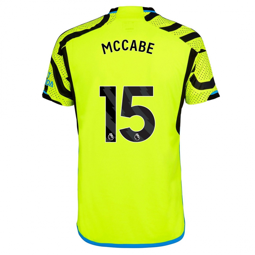 Herren Katie Mccabe #15 Gelb Auswärtstrikot Trikot 2023/24 T-Shirt Belgien