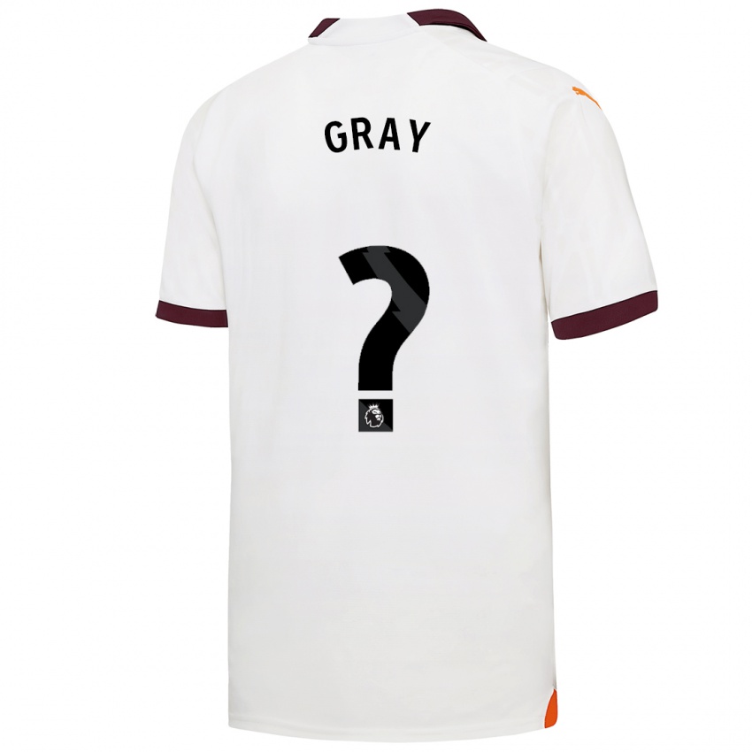Homme Maillot Charlie Gray #0 Blanc Tenues Extérieur 2023/24 T-Shirt Belgique