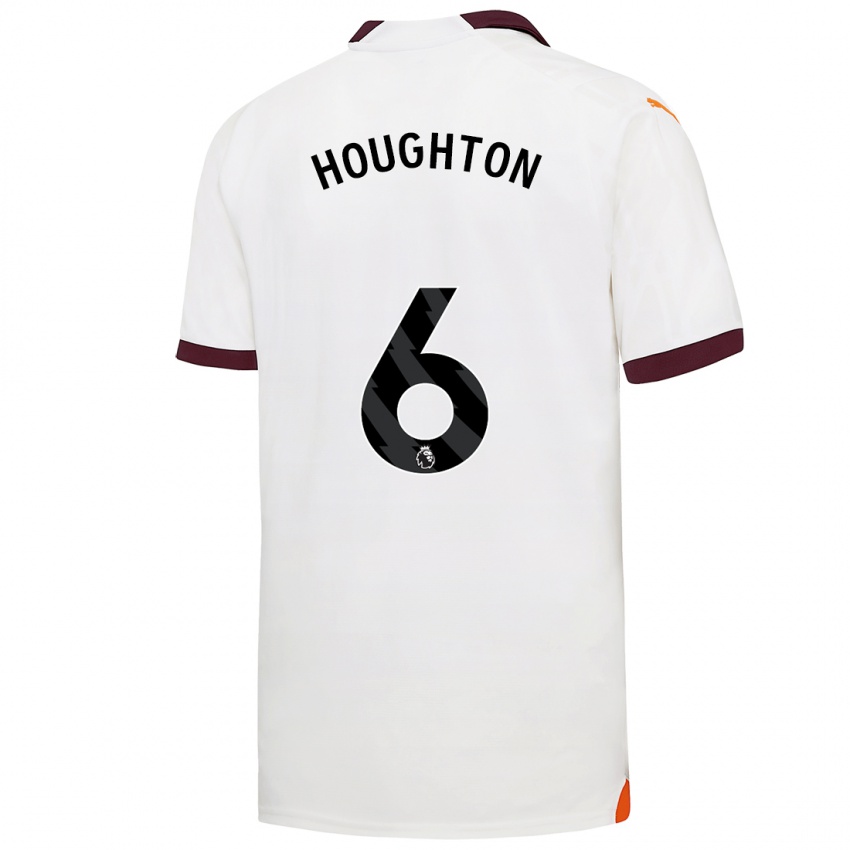 Herren Steph Houghton #6 Weiß Auswärtstrikot Trikot 2023/24 T-Shirt Belgien