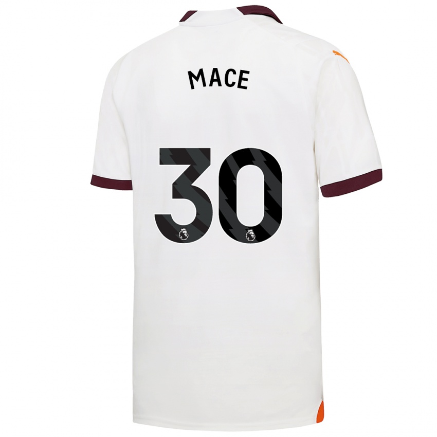 Herren Ruby Mace #30 Weiß Auswärtstrikot Trikot 2023/24 T-Shirt Belgien