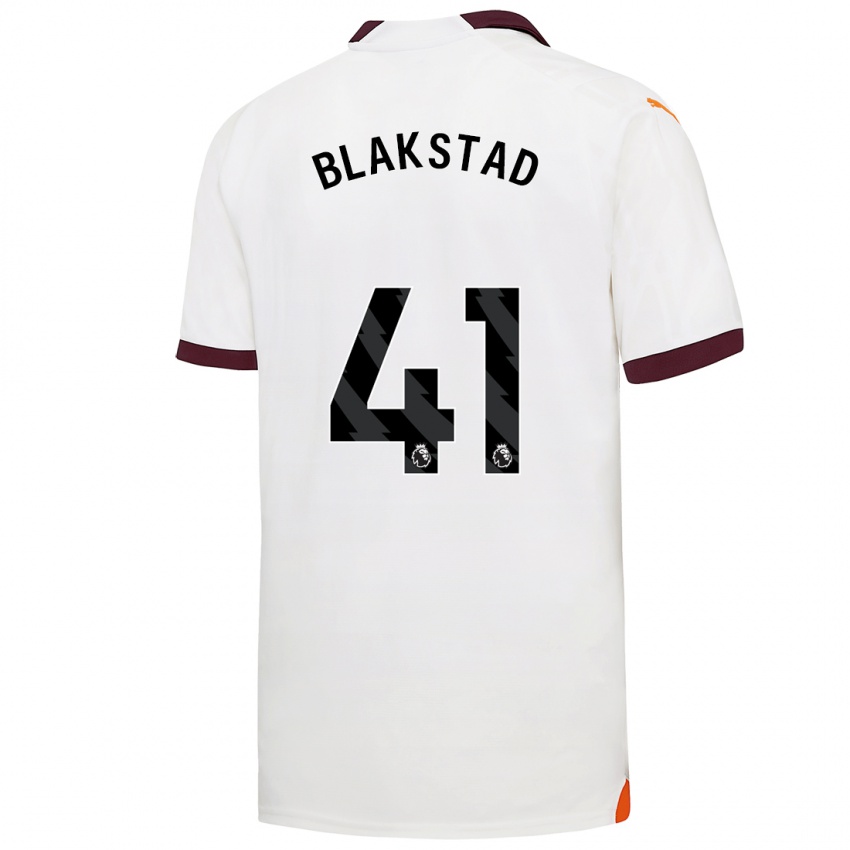 Herren Julie Blakstad #41 Weiß Auswärtstrikot Trikot 2023/24 T-Shirt Belgien