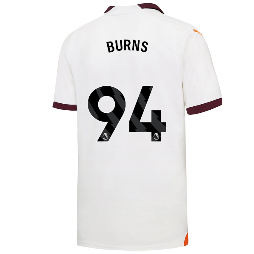 Herren Finley Burns #94 Weiß Auswärtstrikot Trikot 2023/24 T-Shirt Belgien