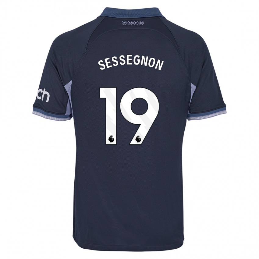 Heren Ryan Sessegnon #19 Donkerblauw Uitshirt Uittenue 2023/24 T-Shirt België