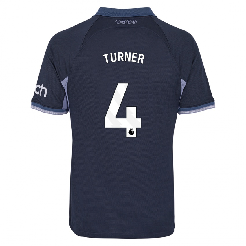 Homme Maillot Amy Turner #4 Bleu Foncé Tenues Extérieur 2023/24 T-Shirt Belgique