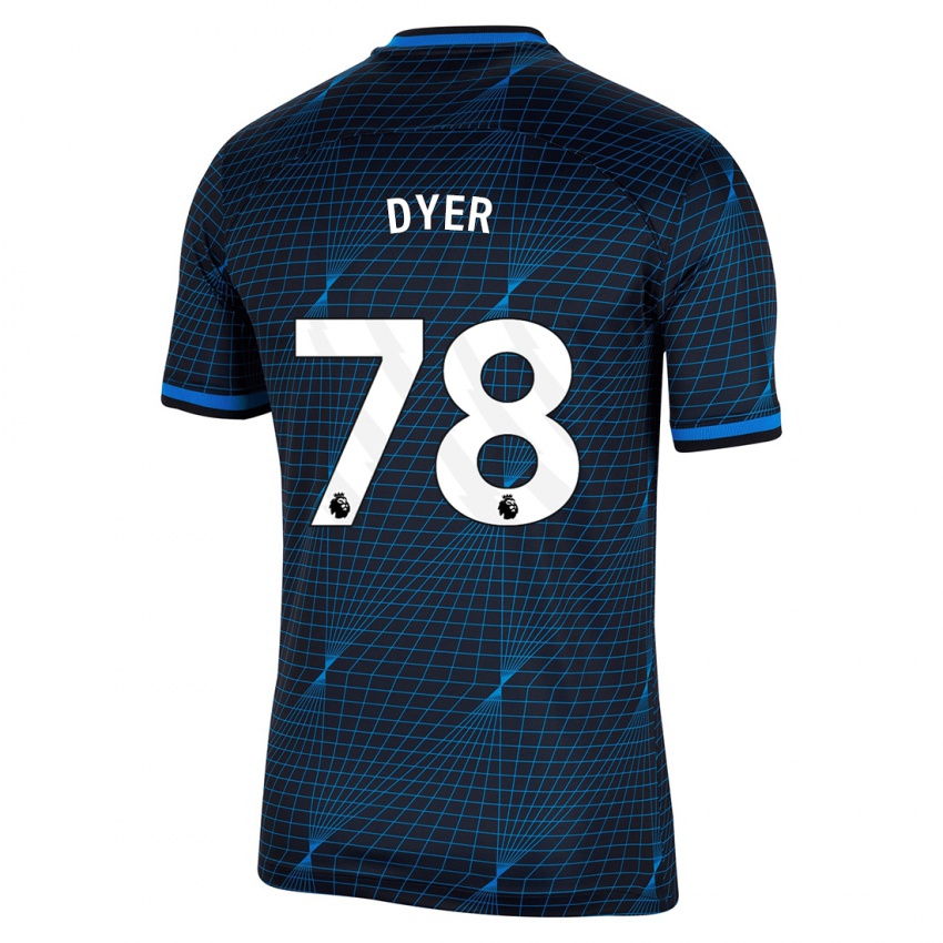Heren Kiano Dyer #78 Donkerblauw Uitshirt Uittenue 2023/24 T-Shirt België