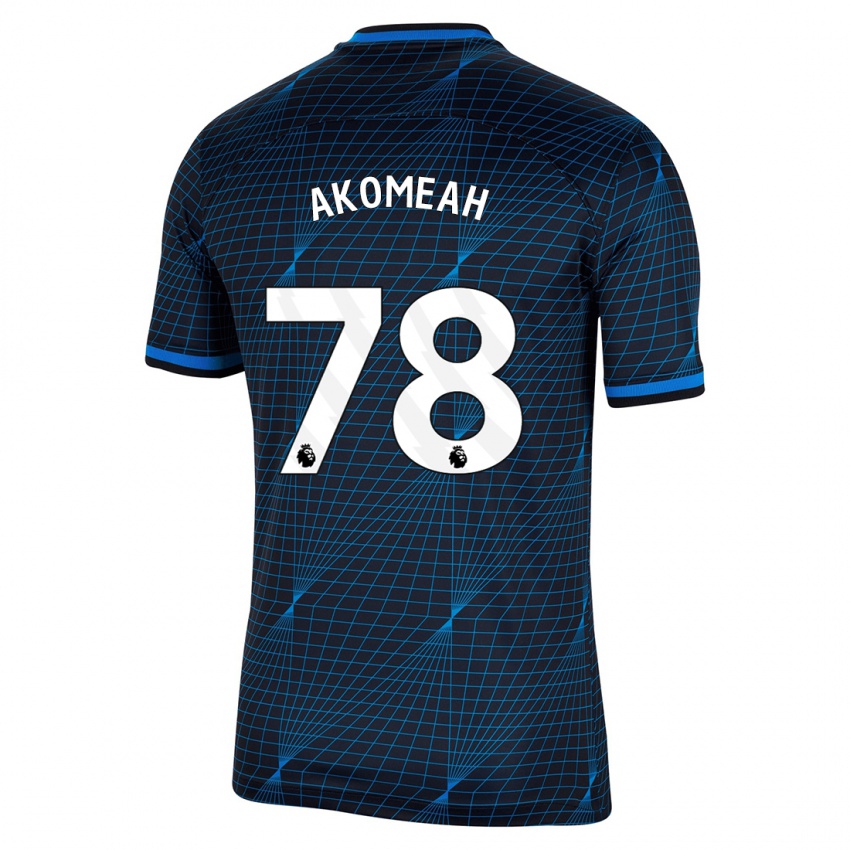 Homme Maillot Travis Akomeah #78 Bleu Foncé Tenues Extérieur 2023/24 T-Shirt Belgique
