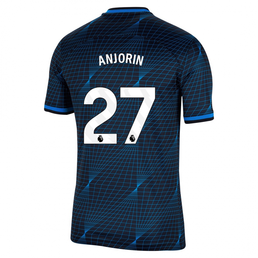 Heren Tino Anjorin #27 Donkerblauw Uitshirt Uittenue 2023/24 T-Shirt België