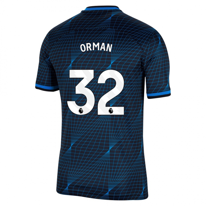 Herren Emily Orman #32 Dunkelblau Auswärtstrikot Trikot 2023/24 T-Shirt Belgien