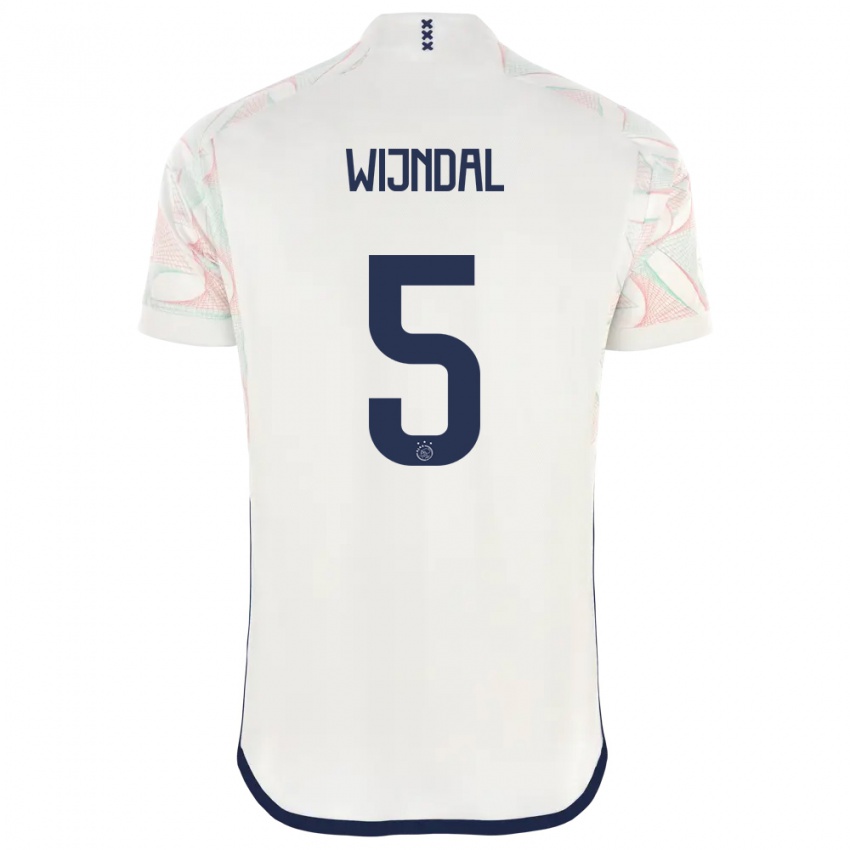 Homme Maillot Owen Wijndal #5 Blanc Tenues Extérieur 2023/24 T-Shirt Belgique