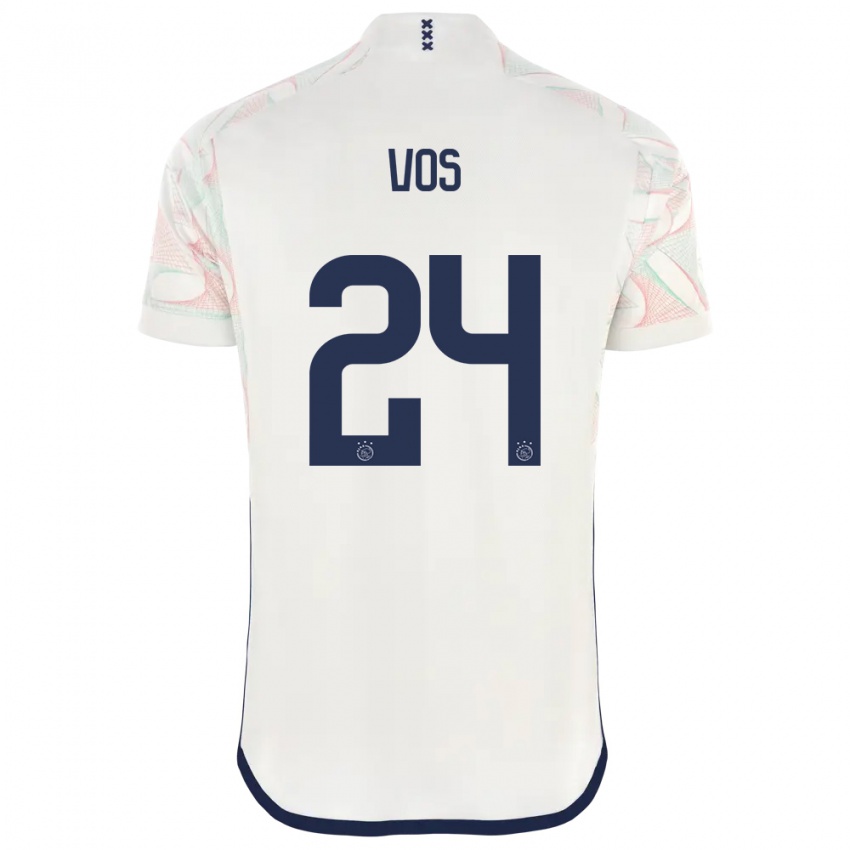 Herren Silvano Vos #24 Weiß Auswärtstrikot Trikot 2023/24 T-Shirt Belgien