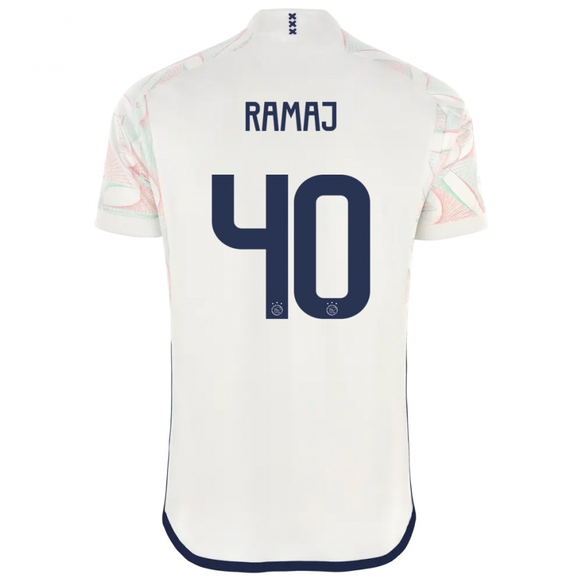 Homme Maillot Diant Ramaj #40 Blanc Tenues Extérieur 2023/24 T-Shirt Belgique