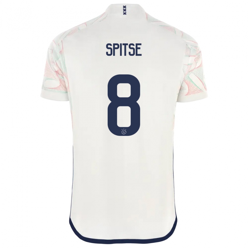 Herren Sherida Spitse #8 Weiß Auswärtstrikot Trikot 2023/24 T-Shirt Belgien