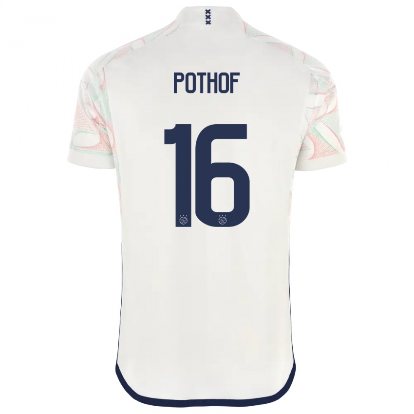 Homme Maillot Isa Pothof #16 Blanc Tenues Extérieur 2023/24 T-Shirt Belgique