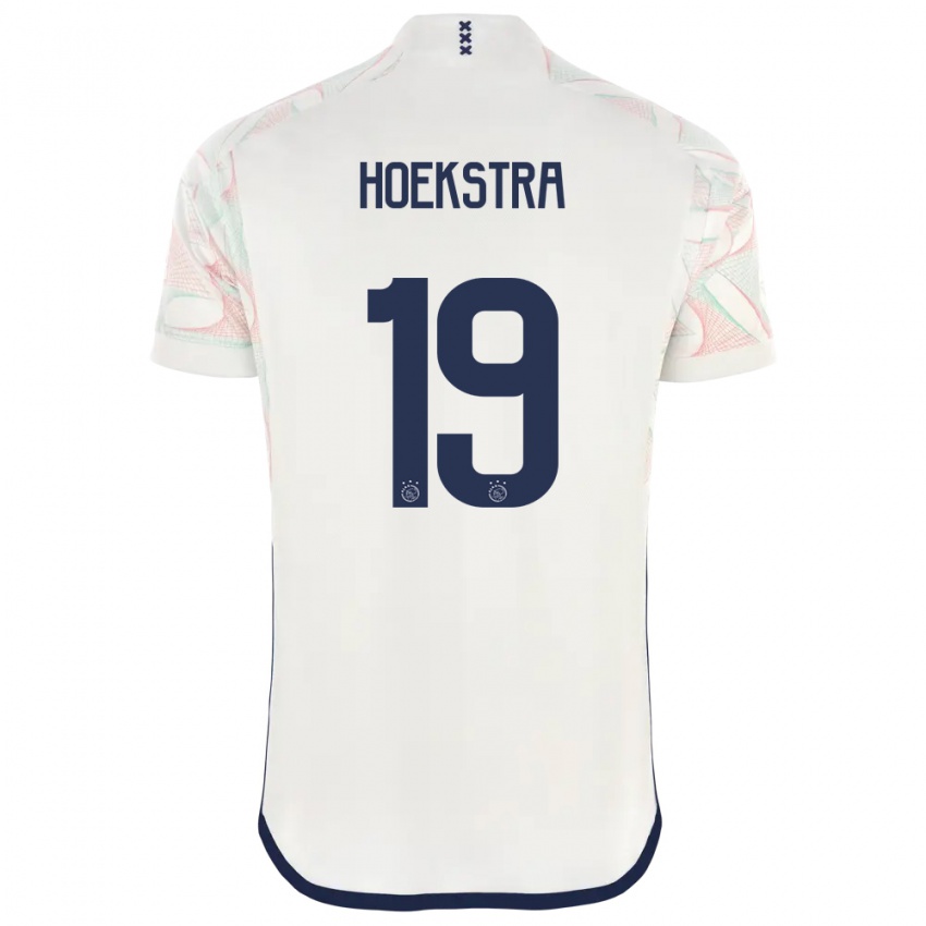 Heren Tiny Hoekstra #19 Wit Uitshirt Uittenue 2023/24 T-Shirt België