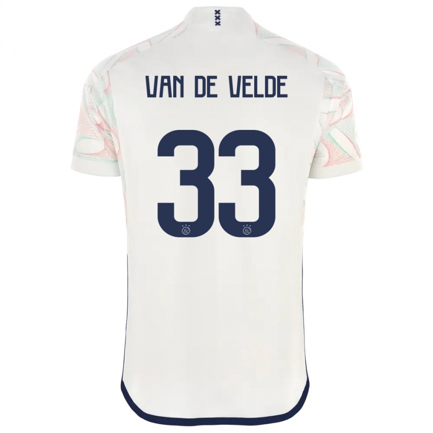 Homme Maillot Jonna Van De Velde #33 Blanc Tenues Extérieur 2023/24 T-Shirt Belgique