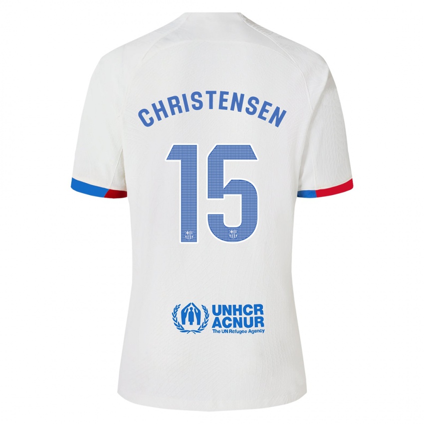 Herren Andreas Christensen #15 Weiß Auswärtstrikot Trikot 2023/24 T-Shirt Belgien