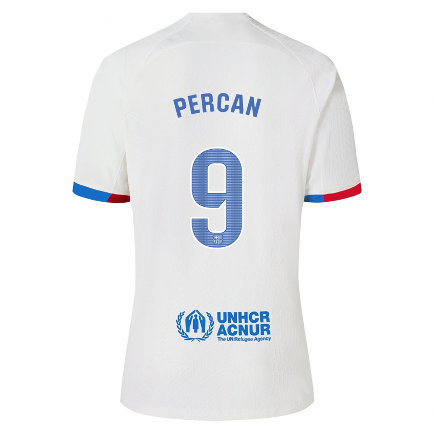 Heren Diego Percan #9 Wit Uitshirt Uittenue 2023/24 T-Shirt België