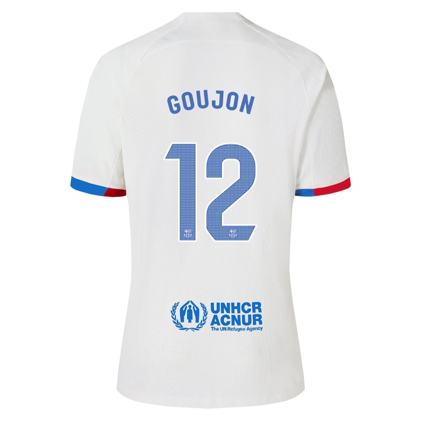 Herren Iker Goujon #12 Weiß Auswärtstrikot Trikot 2023/24 T-Shirt Belgien