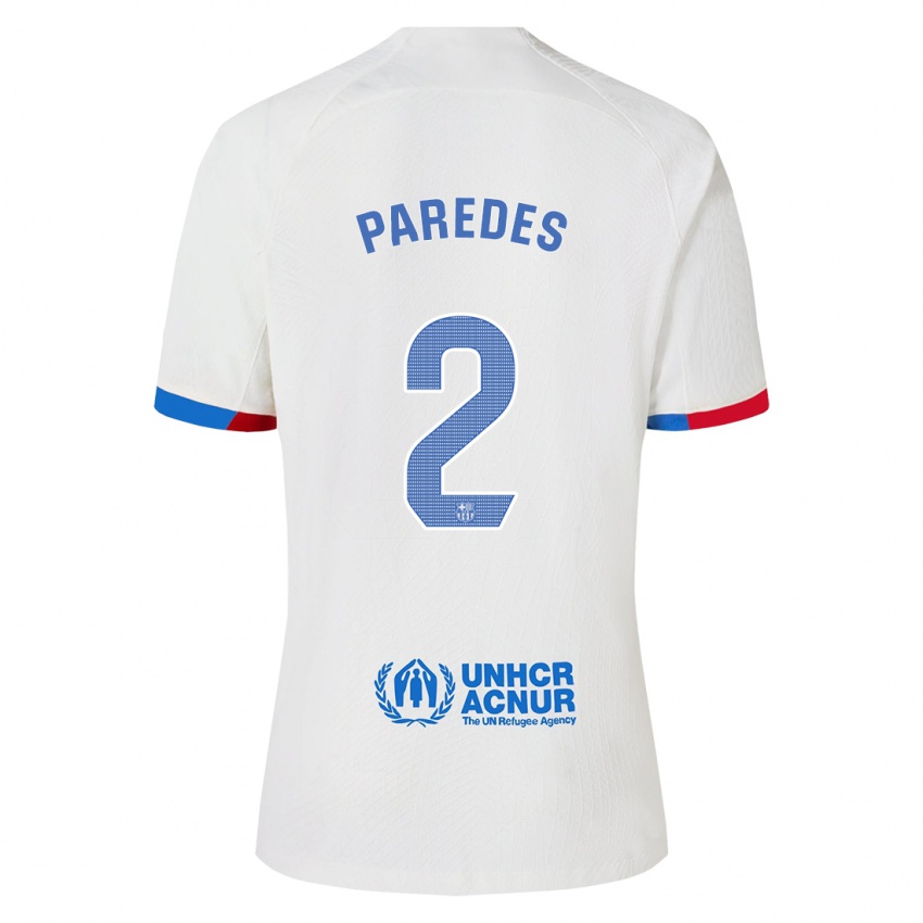 Herren Irene Paredes #2 Weiß Auswärtstrikot Trikot 2023/24 T-Shirt Belgien