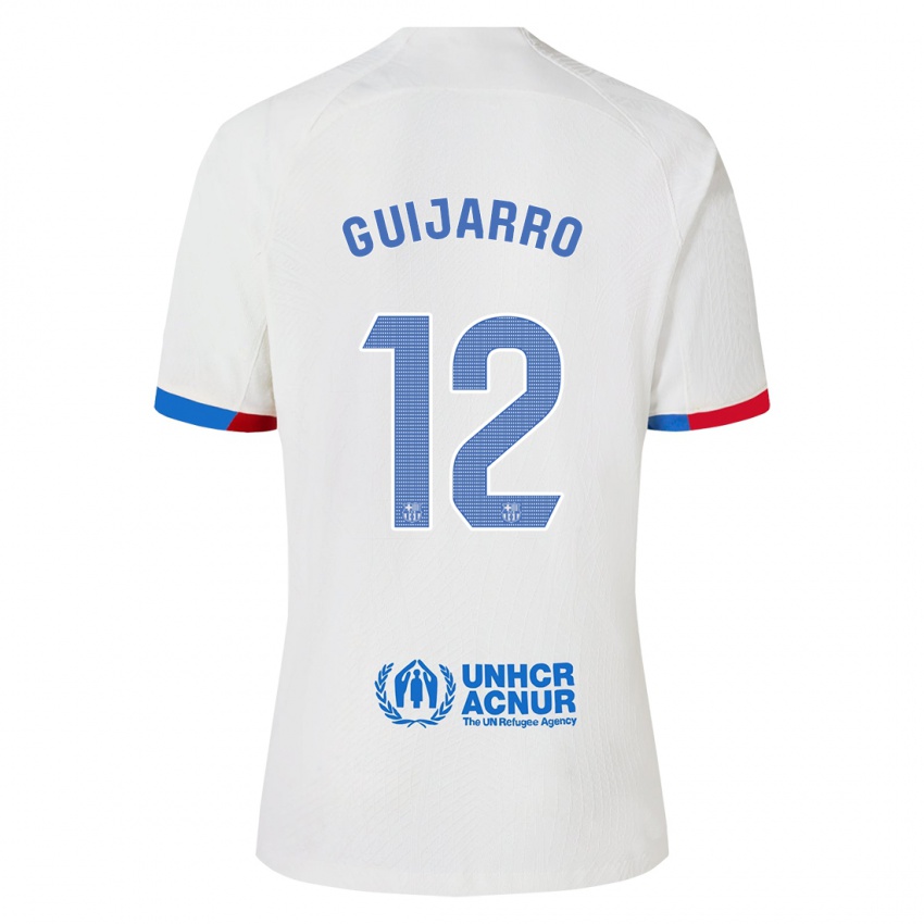 Herren Patricia Guijarro #12 Weiß Auswärtstrikot Trikot 2023/24 T-Shirt Belgien