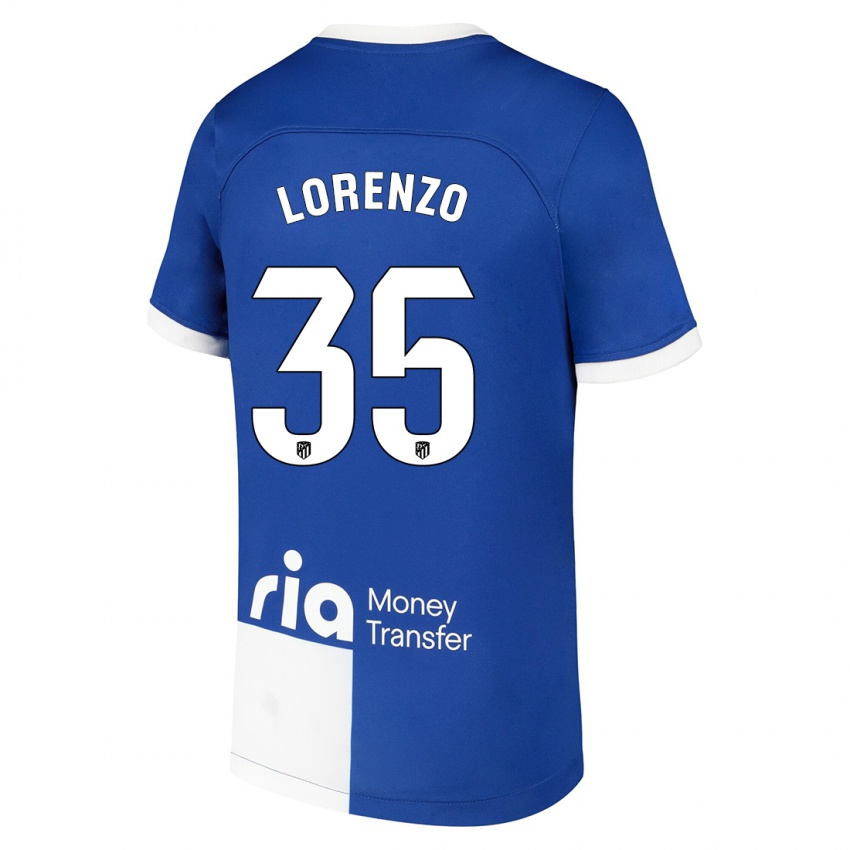 Herren Diego Lorenzo #35 Blau Weiss Auswärtstrikot Trikot 2023/24 T-Shirt Belgien