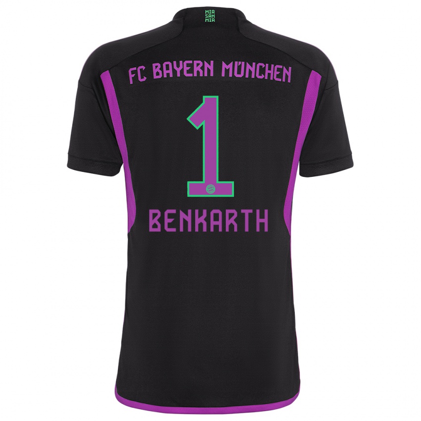 Herren Laura Benkarth #1 Schwarz Auswärtstrikot Trikot 2023/24 T-Shirt Belgien