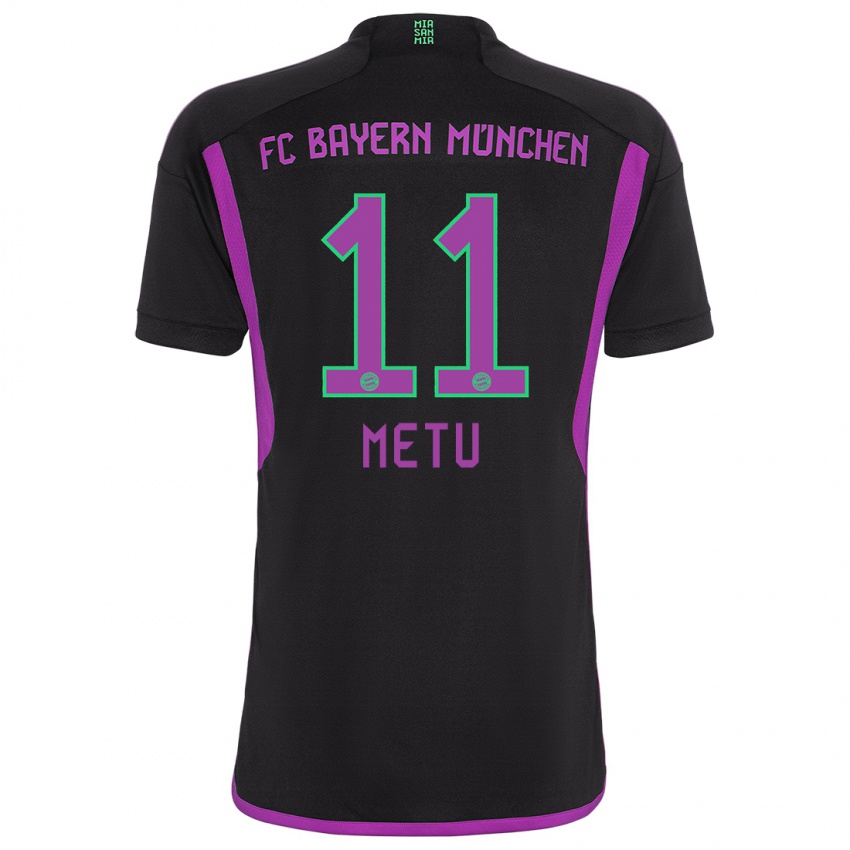 Herren Emilian Metu #11 Schwarz Auswärtstrikot Trikot 2023/24 T-Shirt Belgien