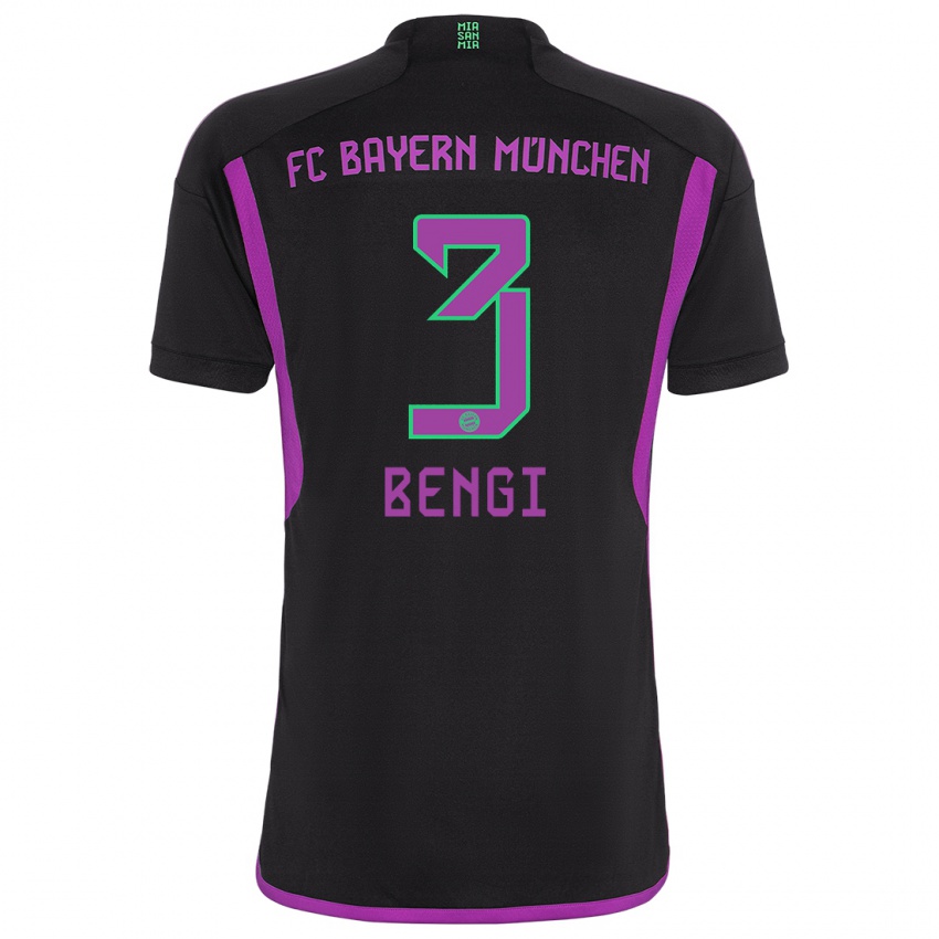 Homme Maillot Kaan Bengi #3 Noir Tenues Extérieur 2023/24 T-Shirt Belgique