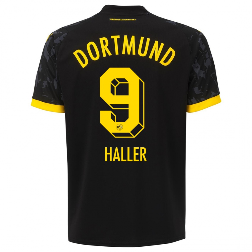 Herren Sebastien Haller #9 Schwarz Auswärtstrikot Trikot 2023/24 T-Shirt Belgien