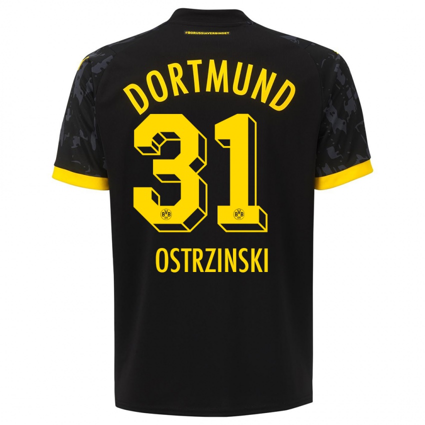 Herren Silas Ostrzinski #31 Schwarz Auswärtstrikot Trikot 2023/24 T-Shirt Belgien