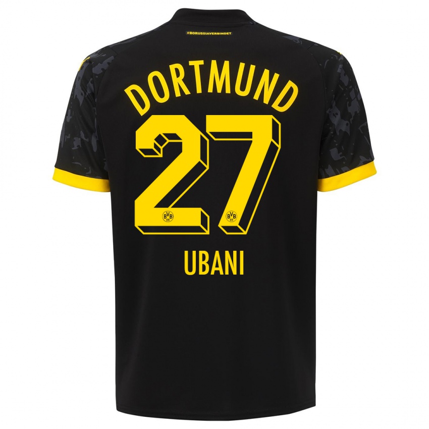 Herren Marlon Ubani #27 Schwarz Auswärtstrikot Trikot 2023/24 T-Shirt Belgien