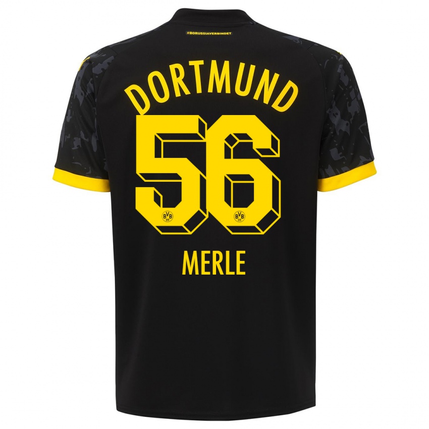 Herren Albers Merle #56 Schwarz Auswärtstrikot Trikot 2023/24 T-Shirt Belgien