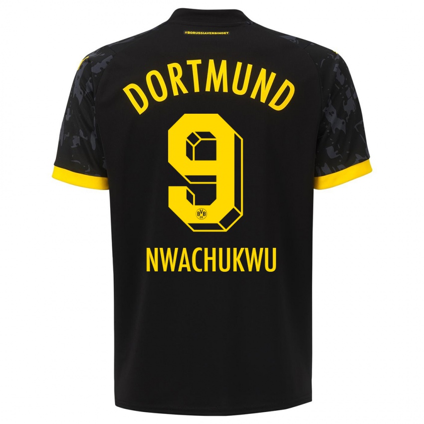 Herren Isaak Nwachukwu #9 Schwarz Auswärtstrikot Trikot 2023/24 T-Shirt Belgien